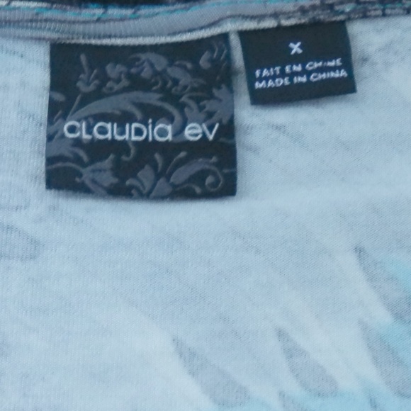 Claudia EV. Top Pleated Front Long Sleeve Sz XL - Picture 4 of 5